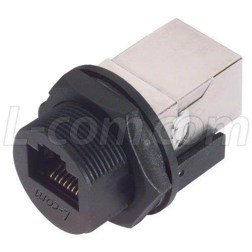 L-com WPR IP67 RJ45 Panel Mount Feed-thru (Cat 5e)