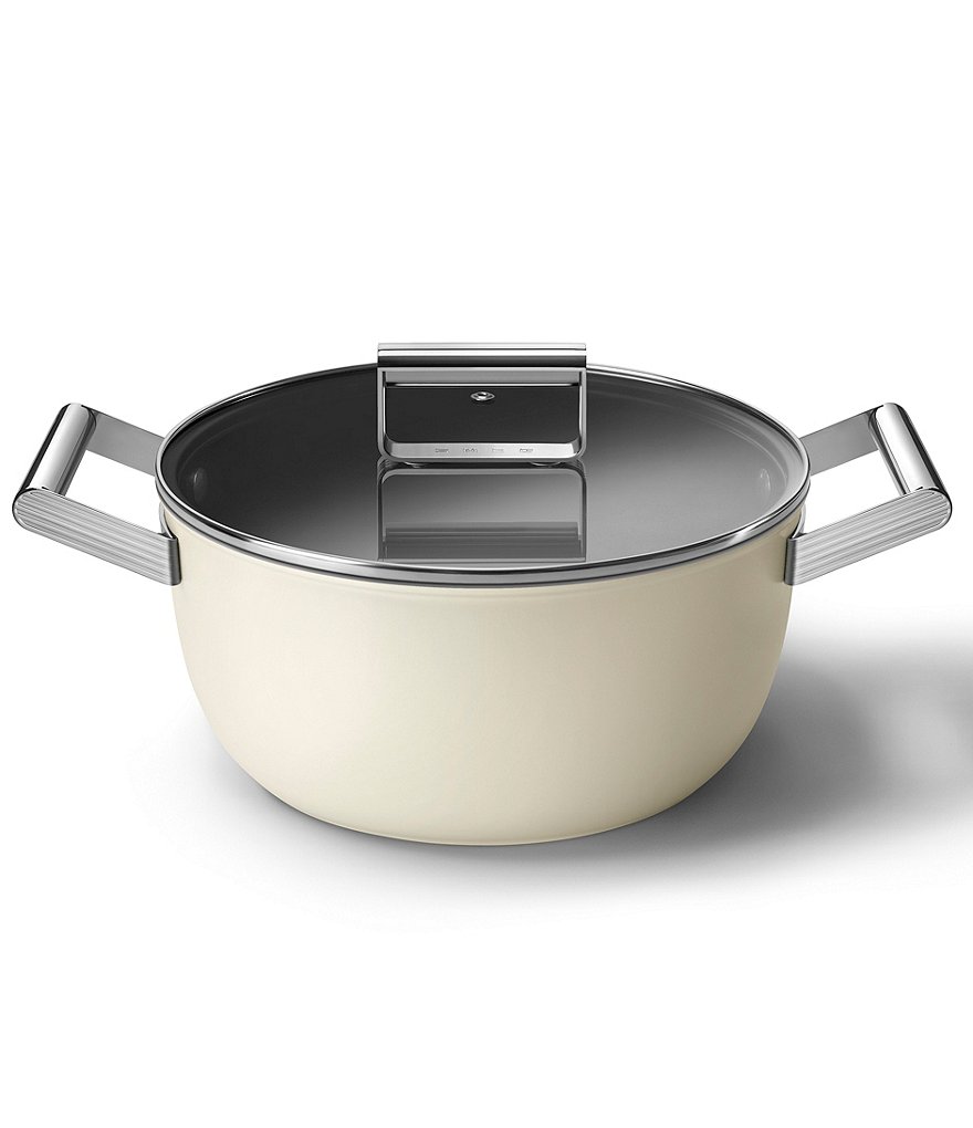 Smeg 50s Retro Style Nonstick 5-Quart Casserole w/Lid