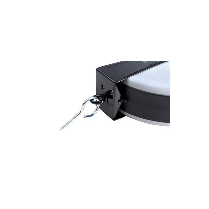 25ft Heavy Duty Retractable Extension Cord Reel with 3 Electrical Outlets 116AWG3C SJT 10 Amp 1125W Light Gray 12month Worryfree Quality Warranty