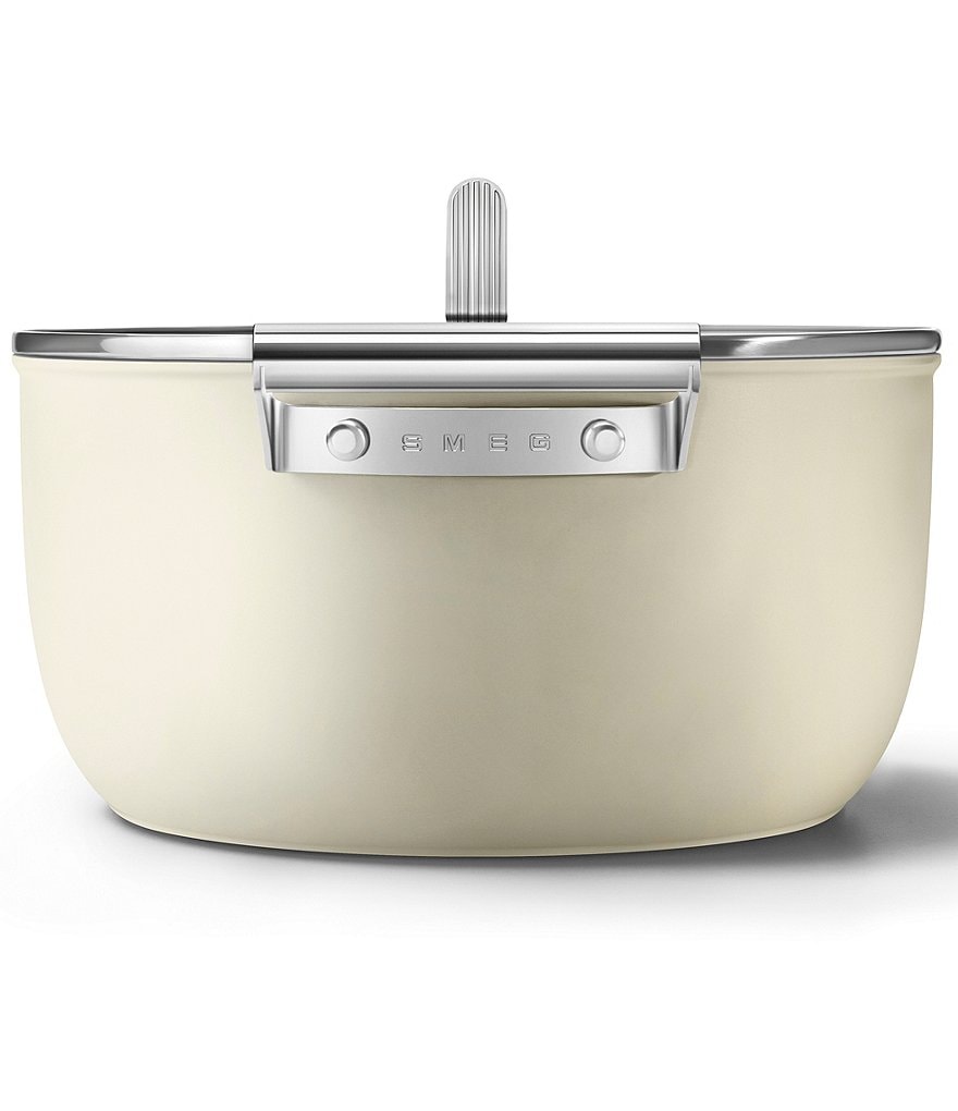 Smeg 50s Retro Style Nonstick 8-Quart Casserole w/Lid