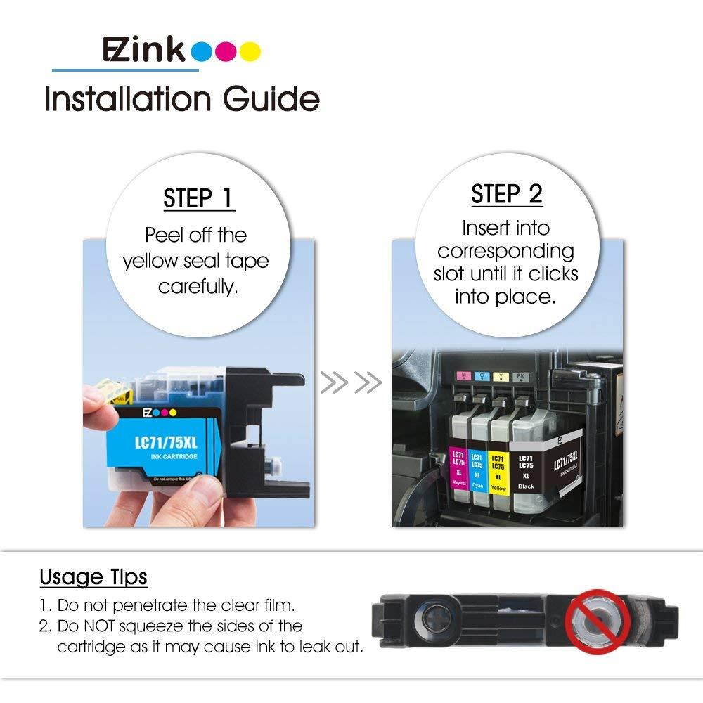 E-Z Ink (TM) Compatible Ink Cartridge Replacement for Brother LC-75 XL High Yield (5 Black, 3 Cyan, 3 Magenta, 3 Yellow) 14 Pack To Use With MFC-J6510DW MFC-J6710DW MFC-J6910DW MFC-J280W MFC-J425W