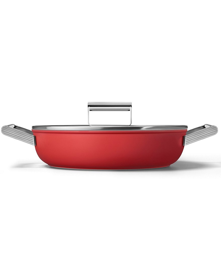Smeg 50's Retro Style Nonstick 4-Quart Covered Saute and Brasier Pan