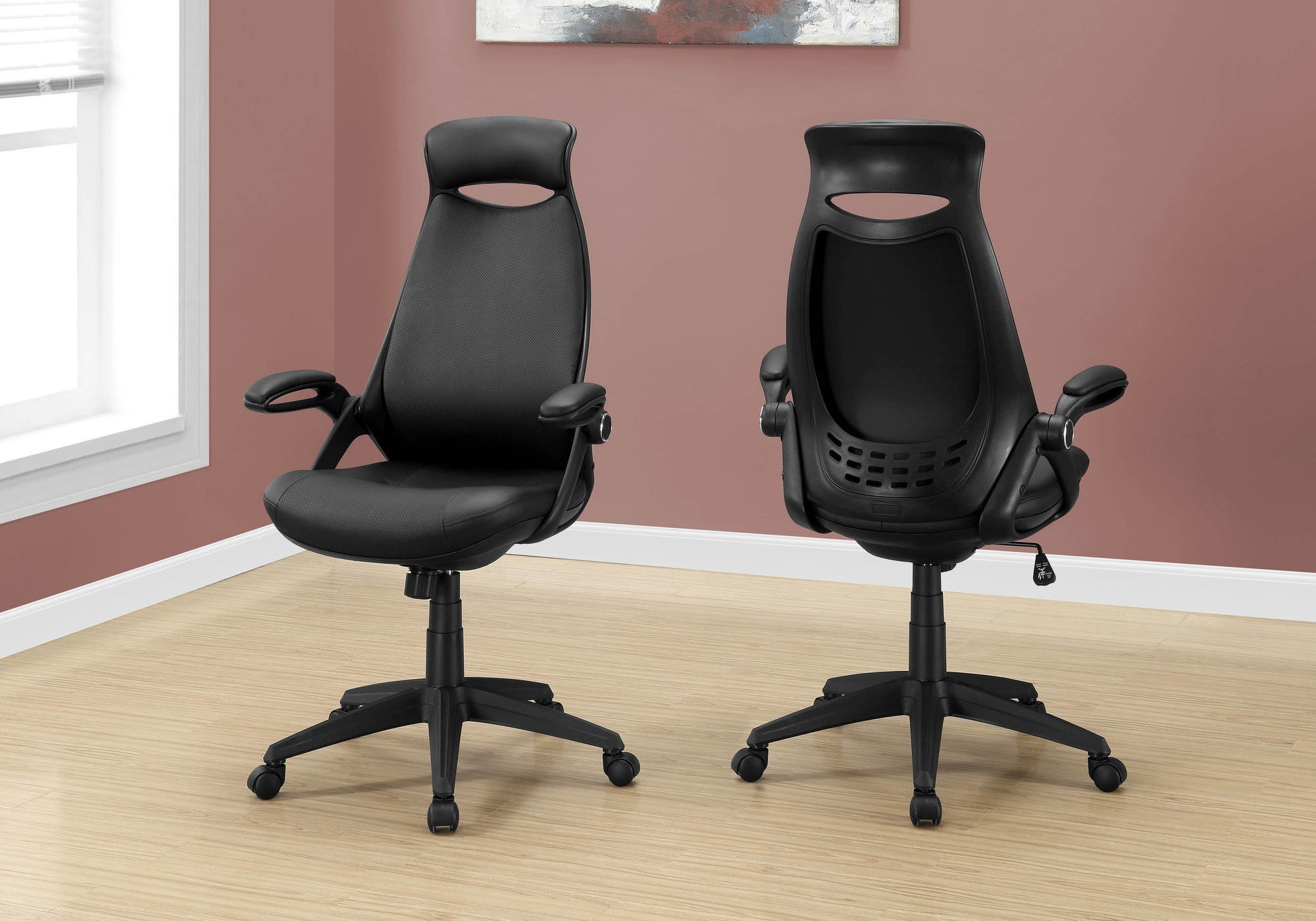 Monarch Specialties 28"L Modern High-Back Executive Office Chair - Black