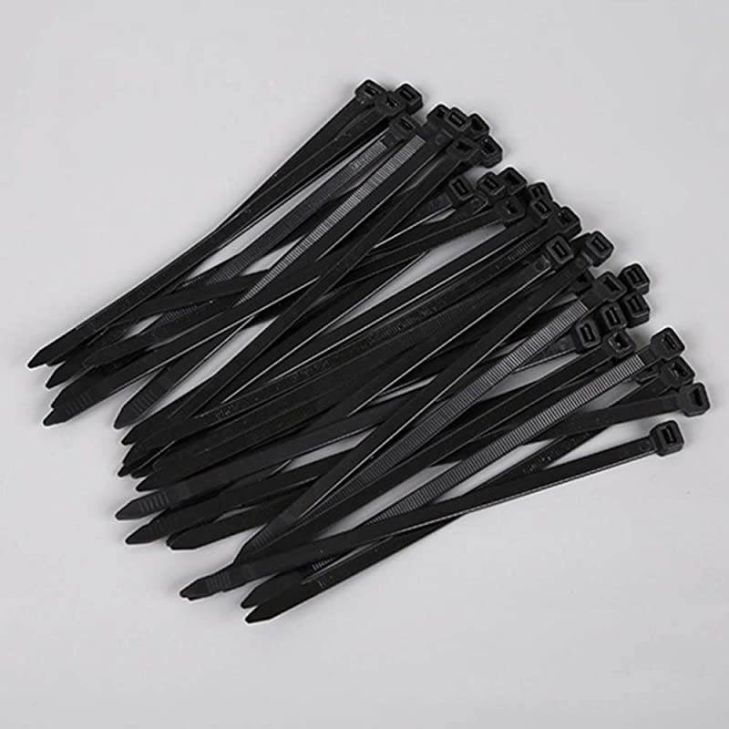 ties 12 inch Black small Nylon Cable ties 100 per pack for Indoor and Outdoor Uses 3 latches for stronger locks With 60 Pounds Tensile Strength