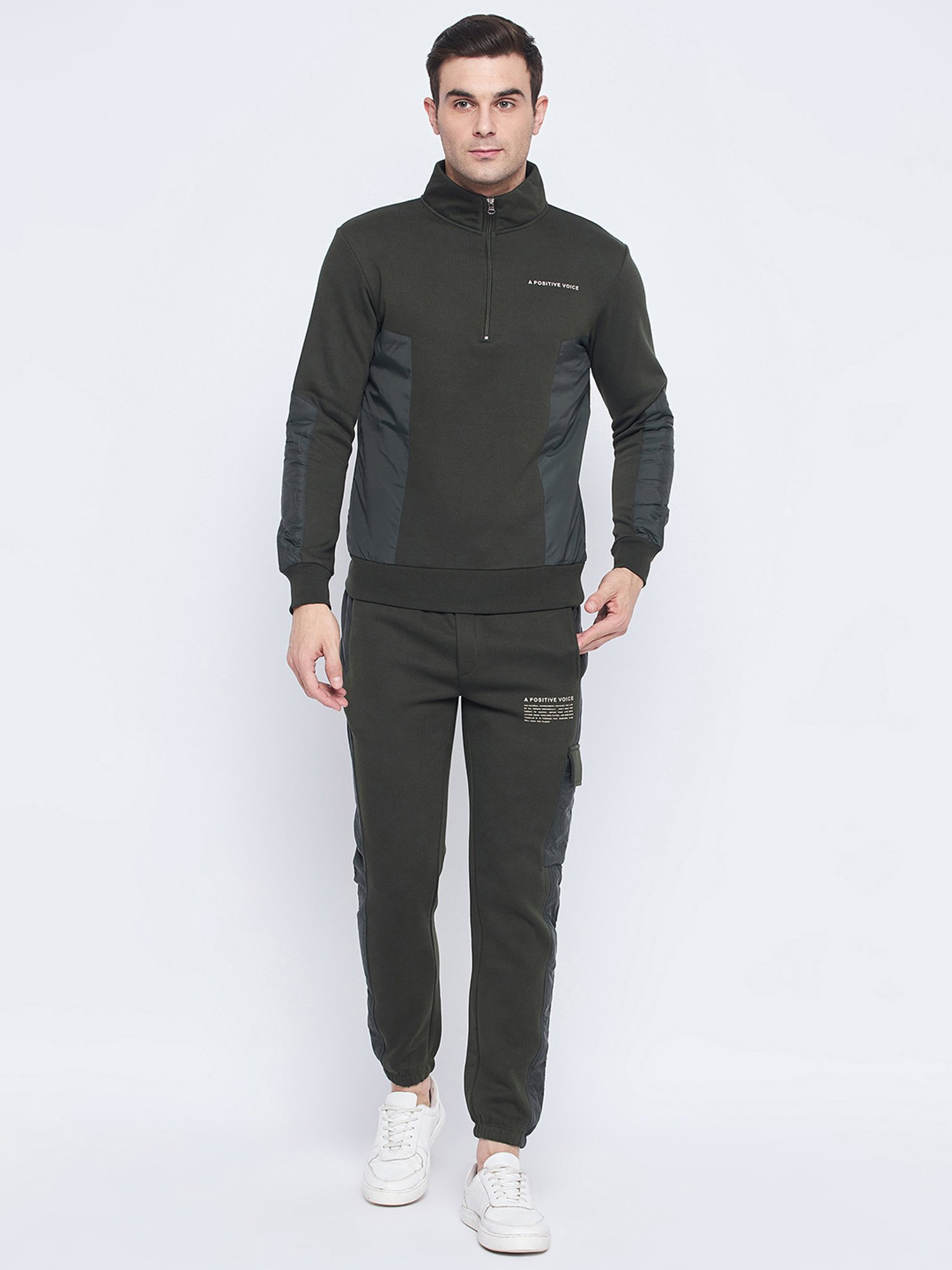Camla Olive Regular Fit Tracksuit