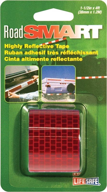 Incom Manufacturing RE804 1-1/2-in X 4 Red Highly Reflective Tape