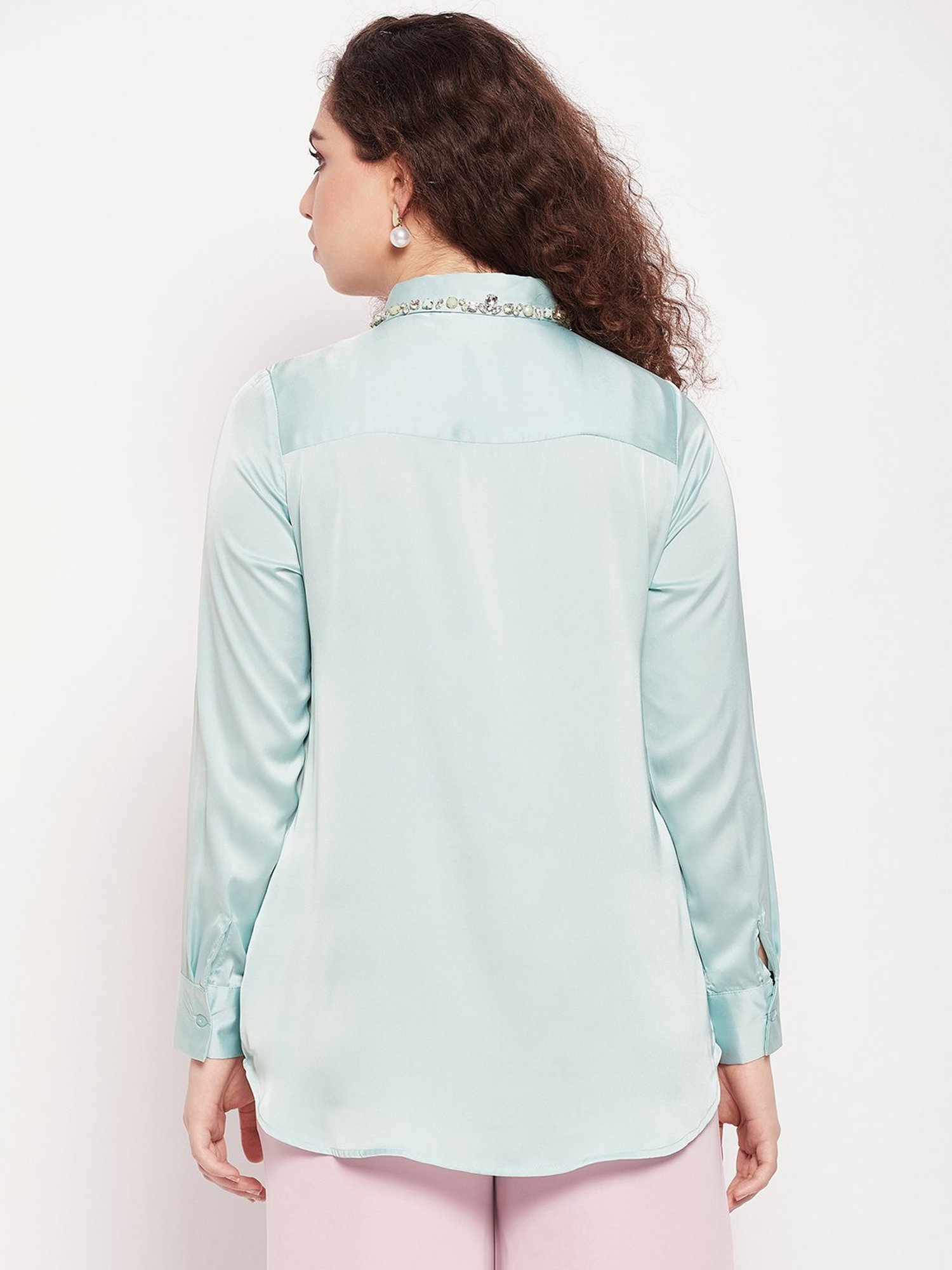 Camla by MADAME Green Embellished Shirt