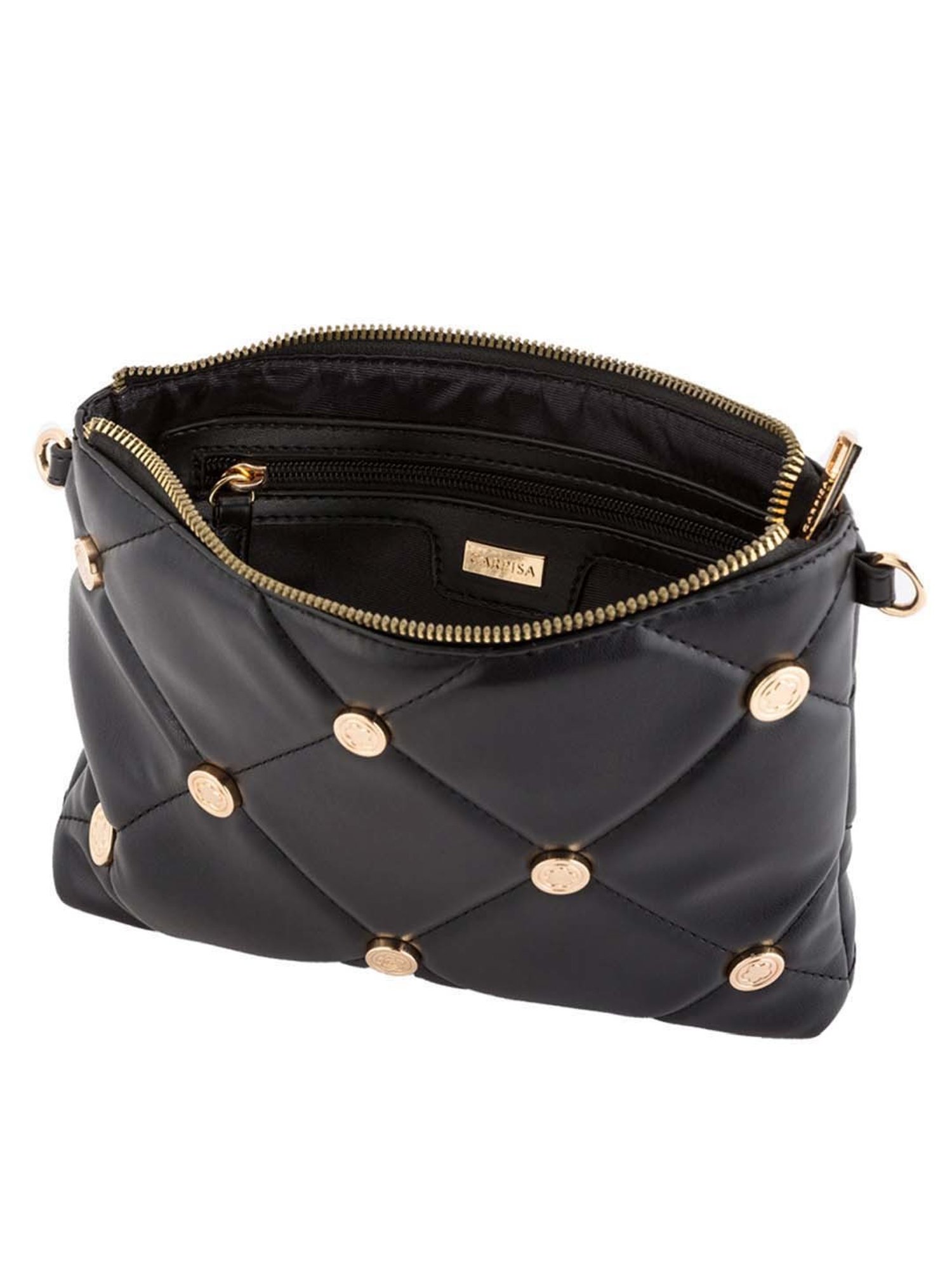 Carpisa Black Peonia Medium Cross Body Bag