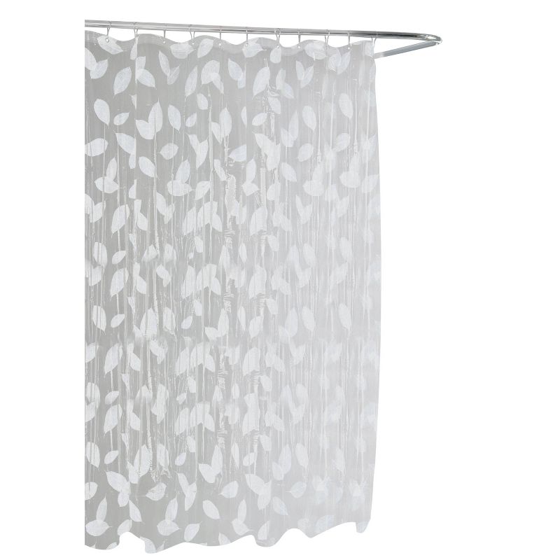 Harvest Leaf Shower Curtain White/Clear - Moda at Home
