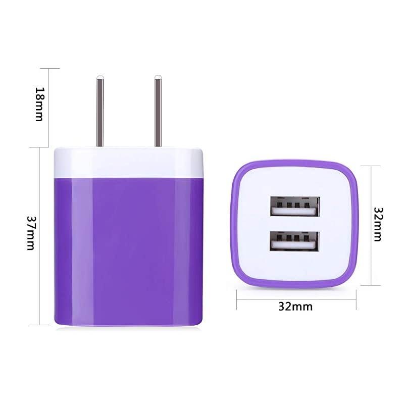 Charger Plug Wall Charger Charging Block 5Pack 21A5V Portable Power Cube Charger Adapter Compatible with iPhone 1111 Pro MaxXs MaxXsXRX876S6 Plus Samsung LG Moto Android Phone