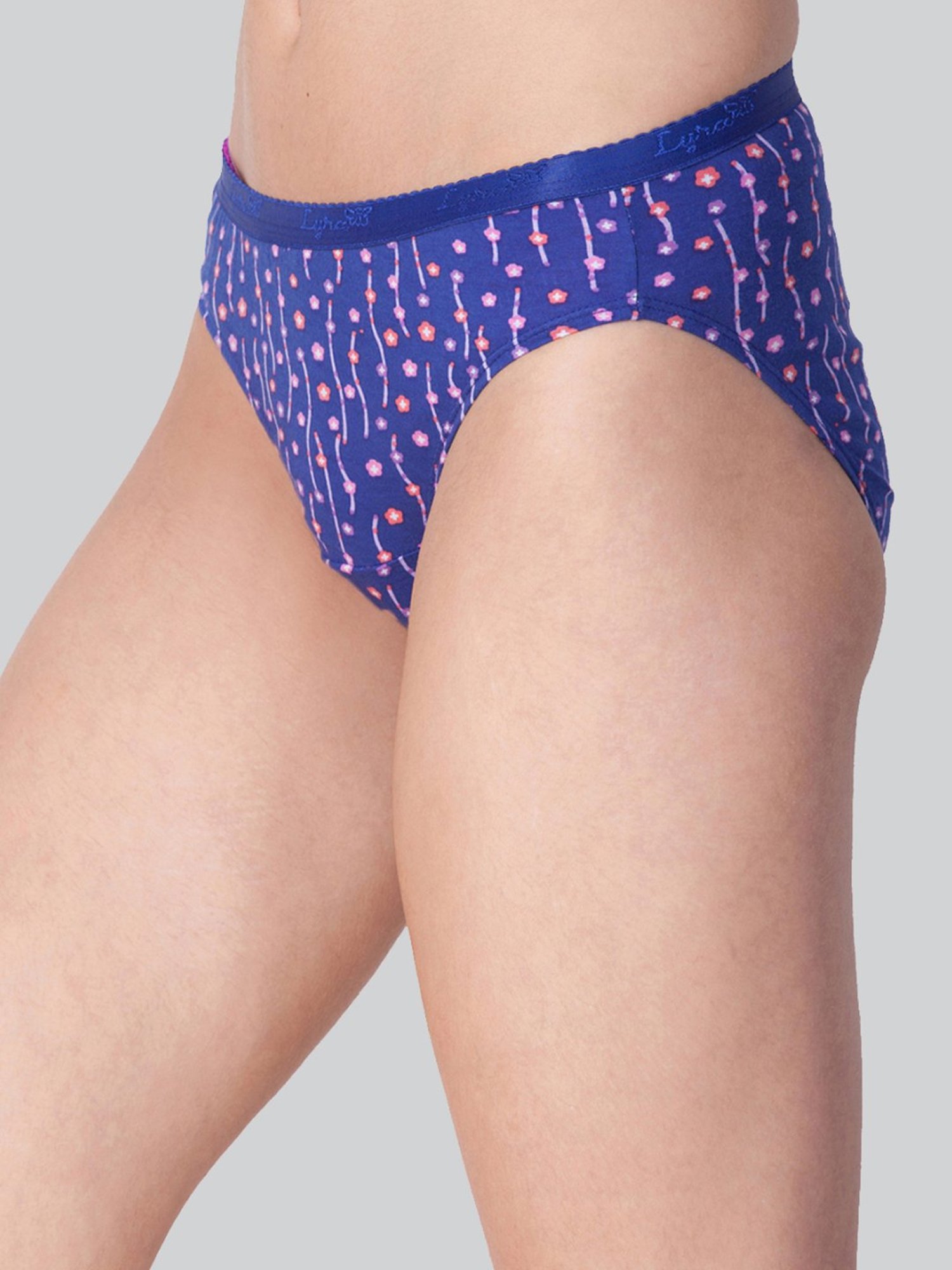 Lyra Assorted Color Cotton Printed Hipster Panties - Pack Of 2