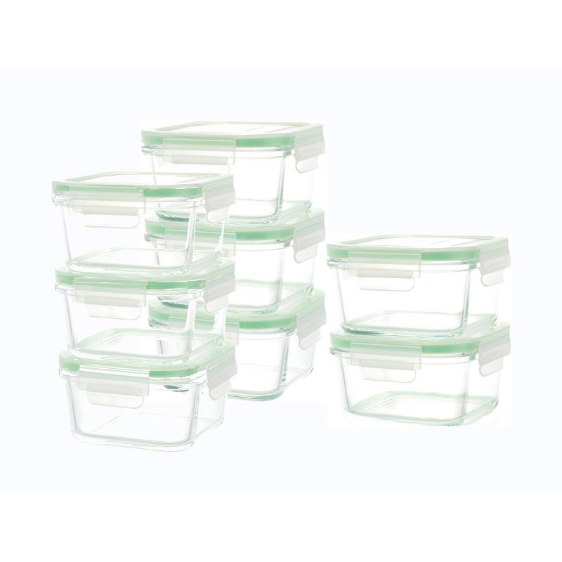 Kinetic Go Green Glassworks Square Food Storage Container Set - 18oz