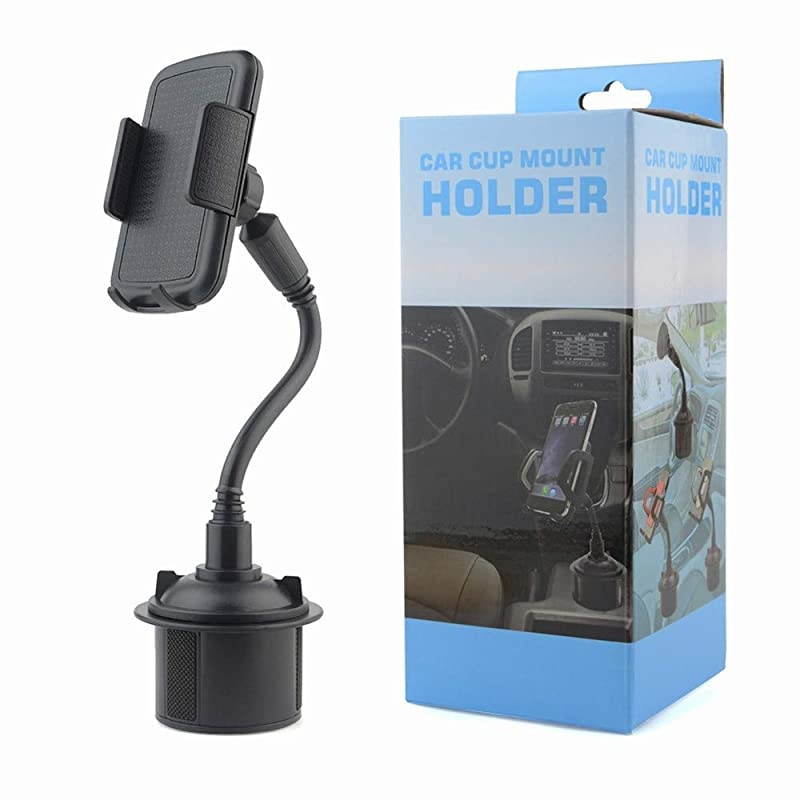 Cup Holder Phone Mount, Flexible Extra Long 8" Neck Cell Phone Holder for Most Smartphones iPhone X / 8/8+ / 7/7 Plus / 6/6+, Samsung
