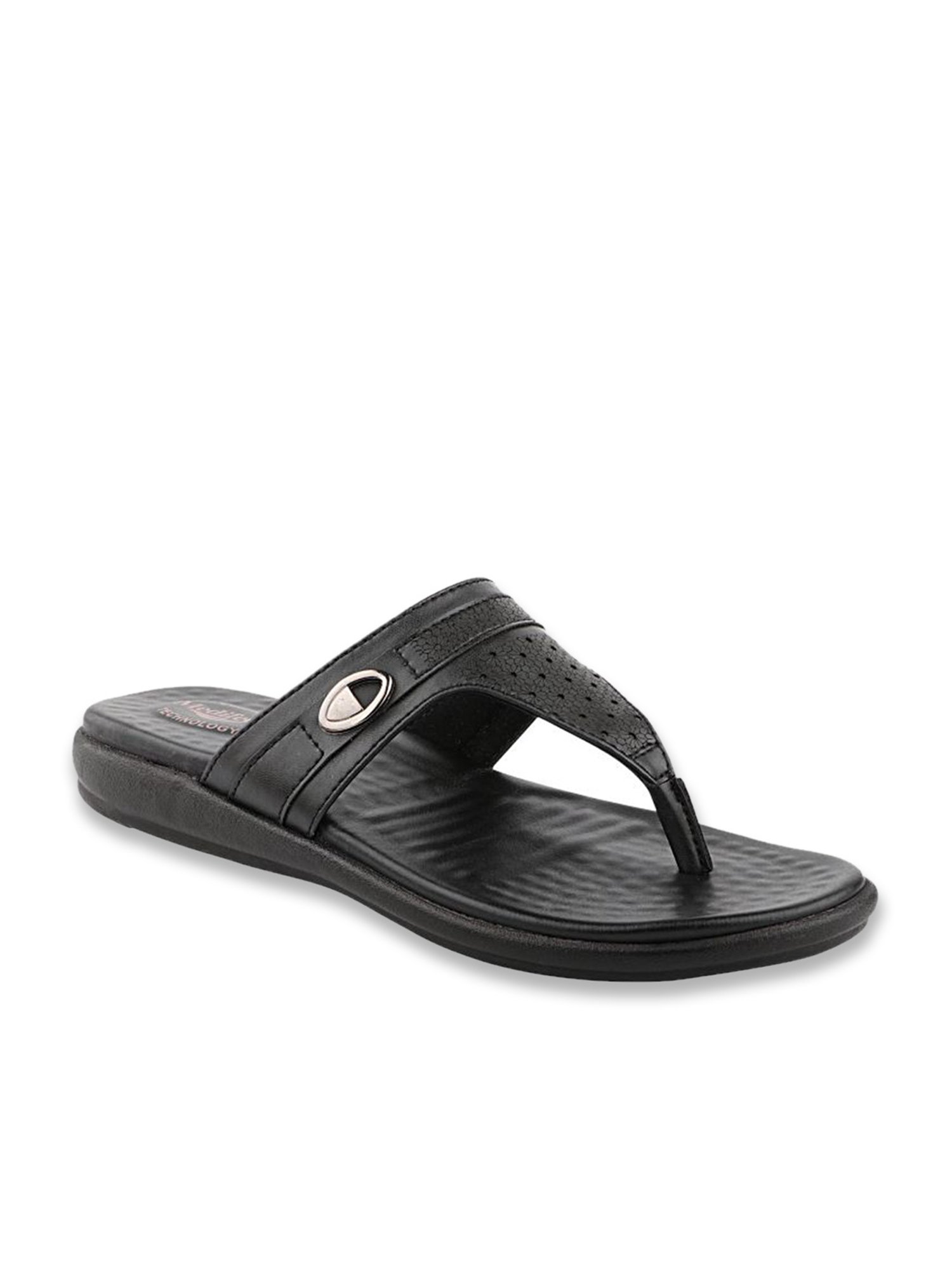 MediFeet Women's Black Thong Sandals