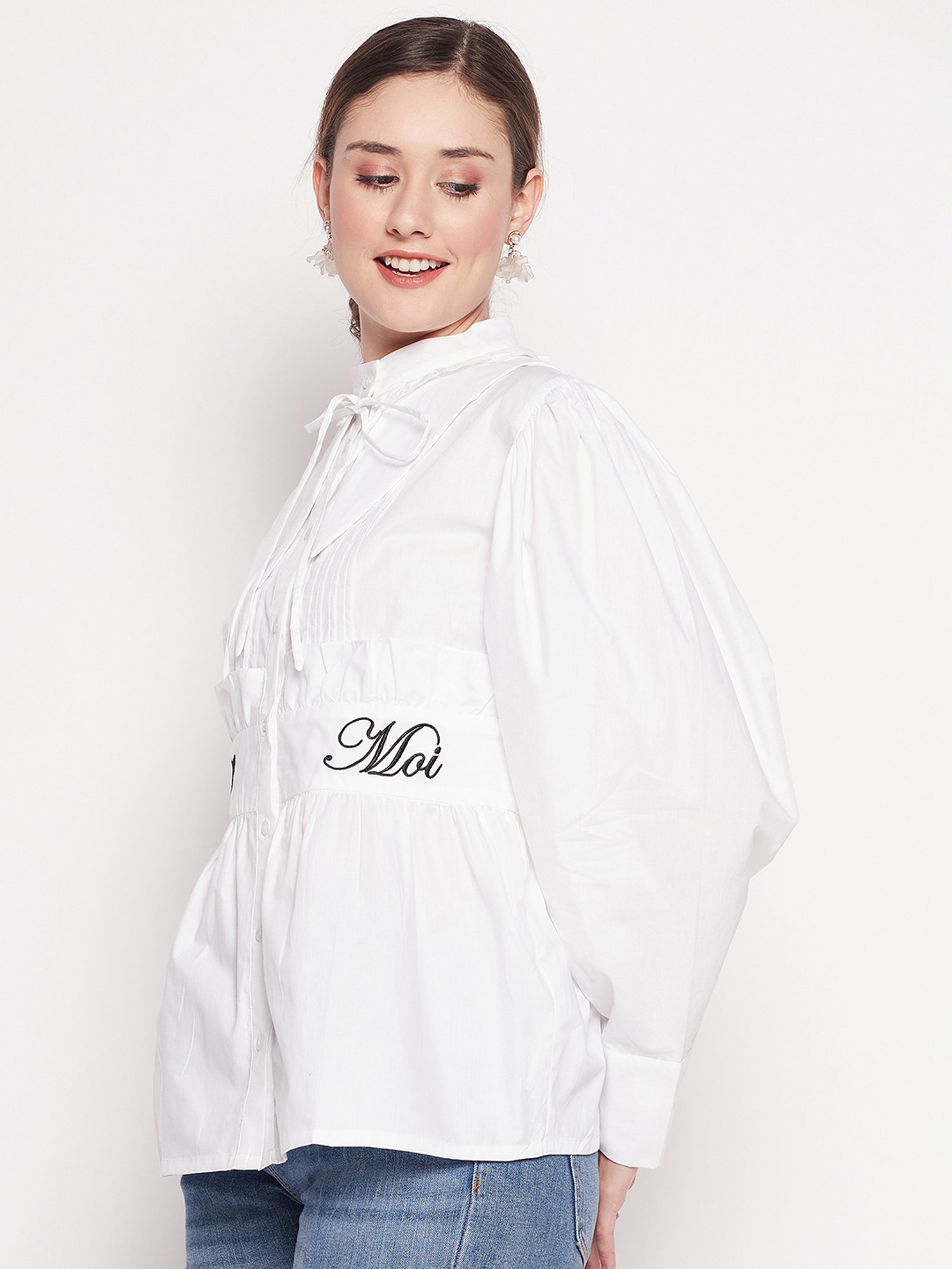 Camla by MADAME White Cotton Shirt