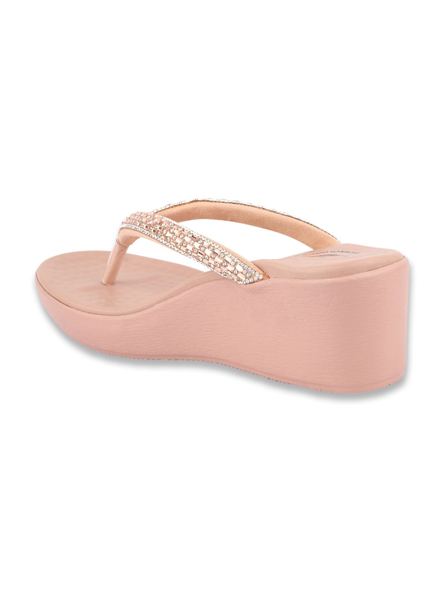 MediFeet Women's Pink Thong Wedges