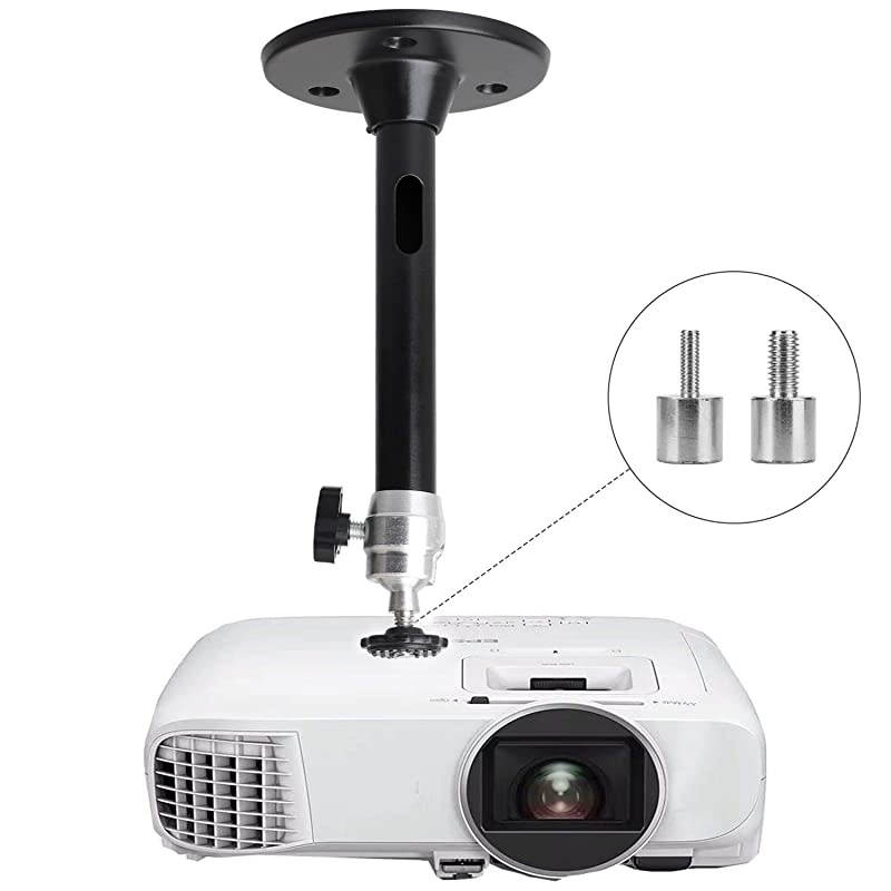 Ceiling Wall Projector Mount Compatible with QKK DRJ Upgrade DBPOWER Anker AAXA Technologies Artlii LoongSon APEMAN and Most Other Projector 175mm Black