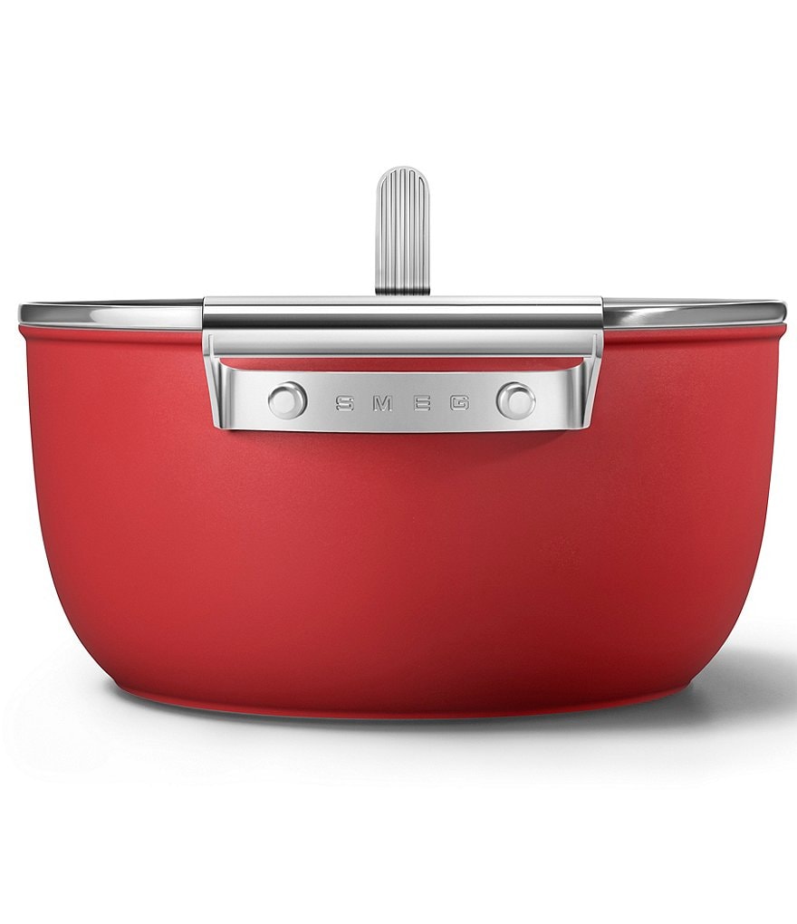 Smeg 50s Retro Style Nonstick 5-Quart Casserole w/Lid