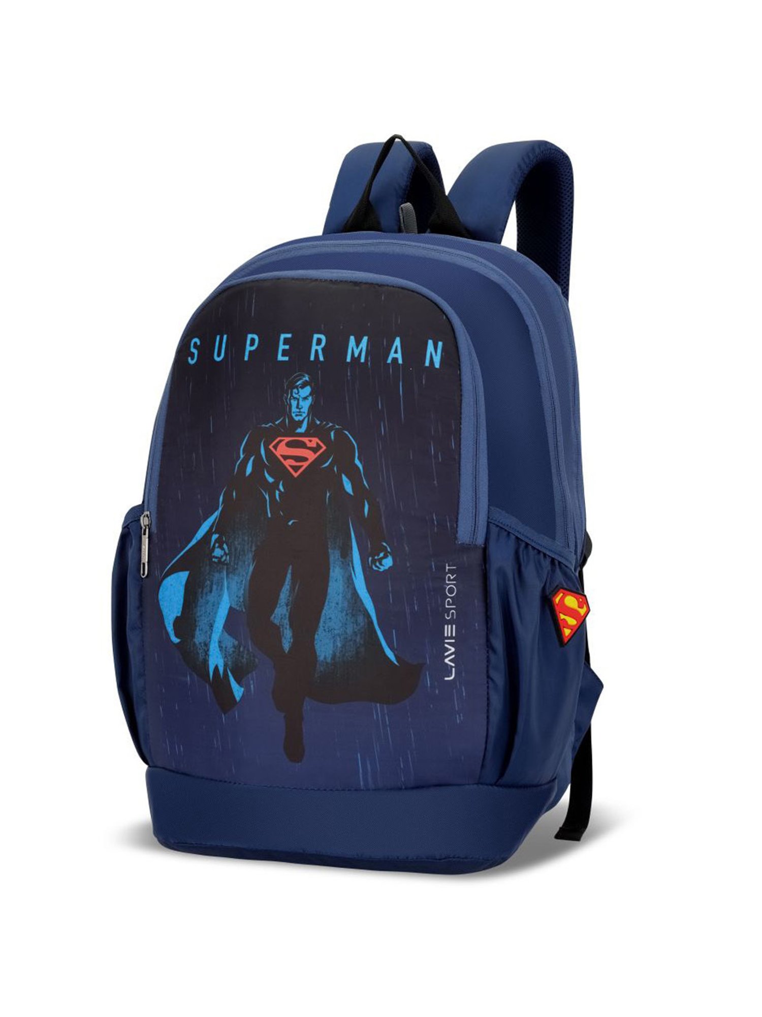 Lavie Sport Superman Kent Navy Polyester Printed Laptop Backpack - 33 Ltrs