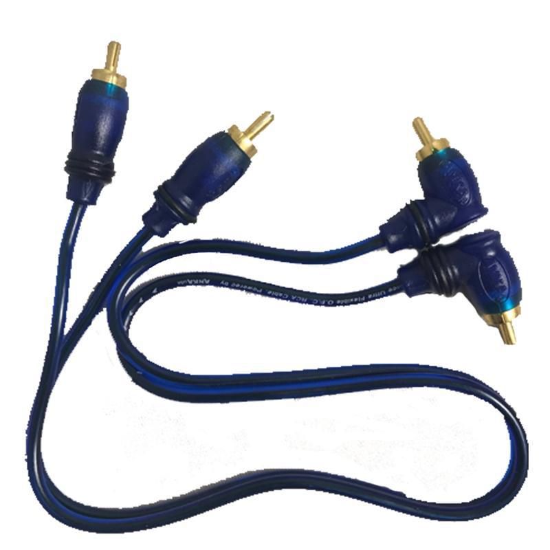 1.5 Feet RCA Cable High Performance Right Angle for Home or Car Audio (10-Pack)