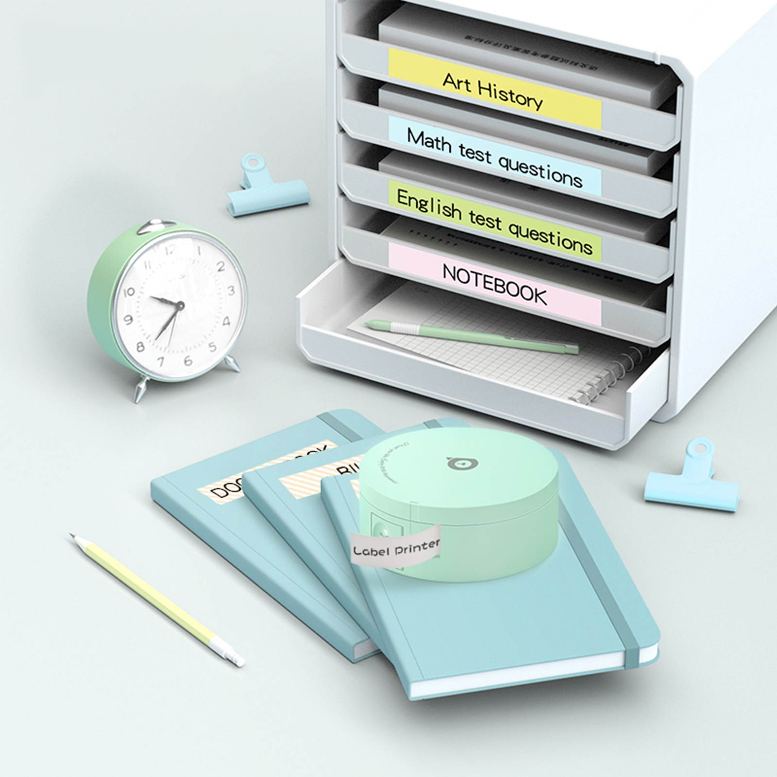 PeriPage L1 Mini Pocket BT Label Maker Sticker Inkless Portable Thermal Label Printer with 1 Roll White Paper Tape Compatible with iOS Android Smartphone for Home Office School Retail Store Name Price