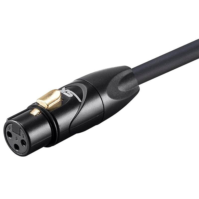 XLR Male to XLR Female Cable [Microphone & Interconnect] - 1.5 Feet | Gold Plated, 16AWG - Stage Right Series