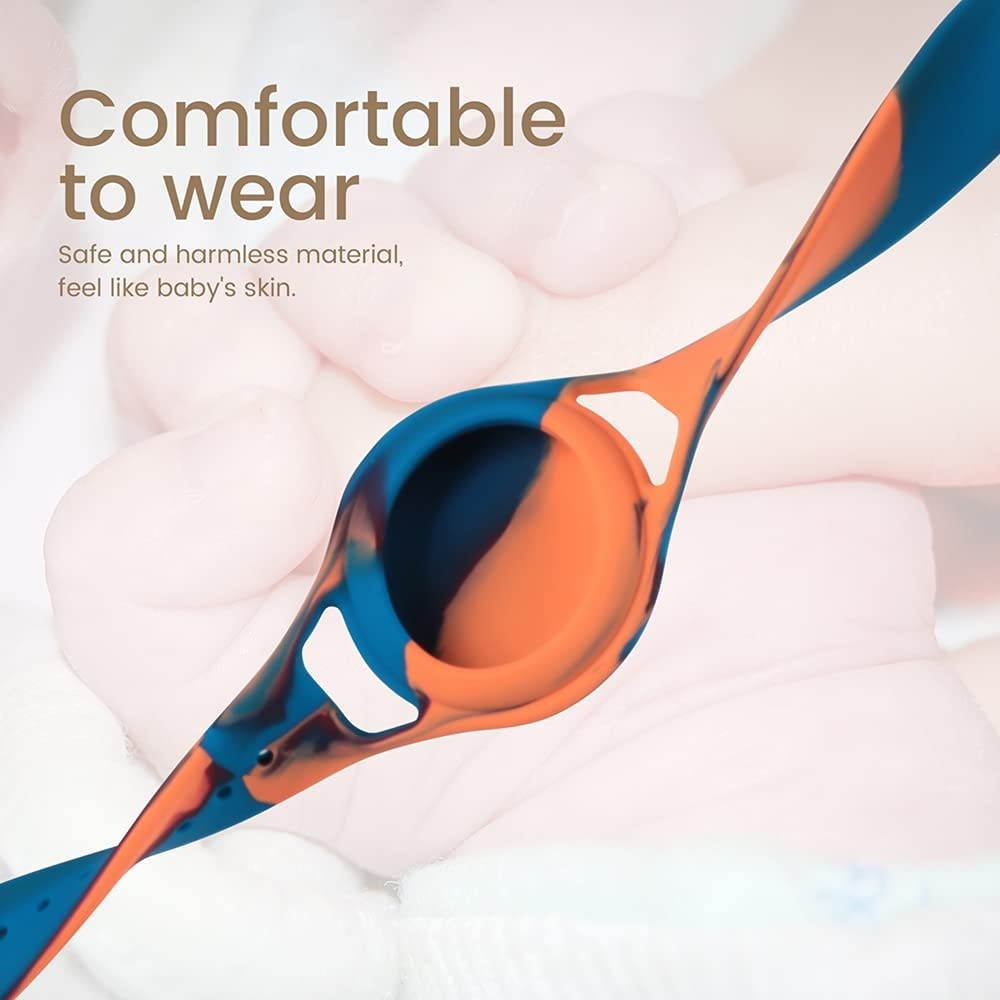 Watch Bands Case for Apple Airtags GPS Locator Anti-Lost Artifact Case Airtag Silicone Camouflage Watch Band for Toddler Baby Kid Children Old Man