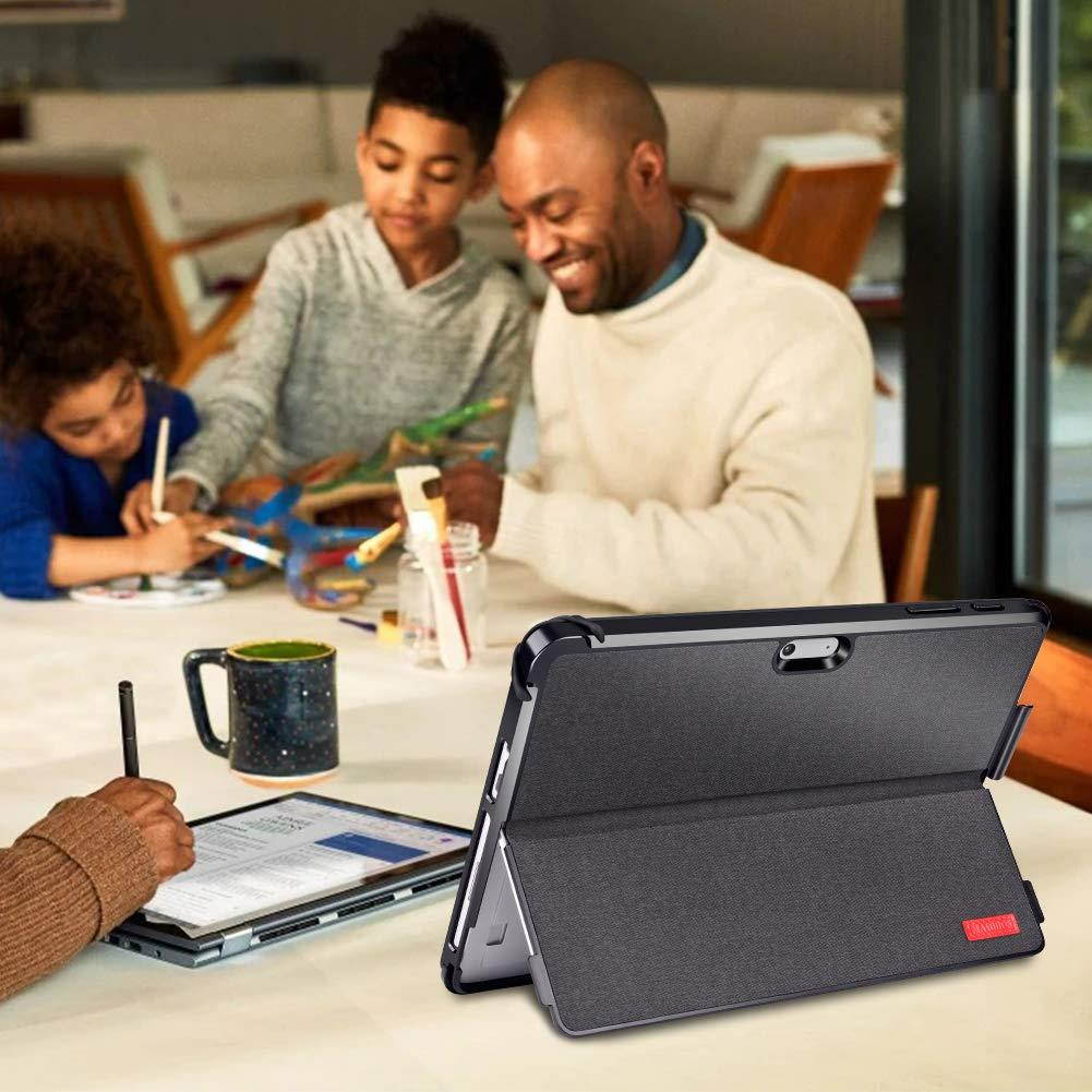 Surface Pro 6 Case,Microsoft Surface Pro 6 Case, Surface Pro Keyboard CaseMultiple Angle Viewing Business Cover for Microsoft Surface Pro 6/pro 5(2017)/pro 4 with Pen Holder and Type Cover Strap,Black