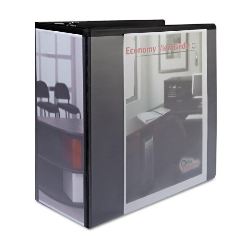 Office Impressions Economy D-Ring Vinyl View Binder with Two Inside Pockets (80998)