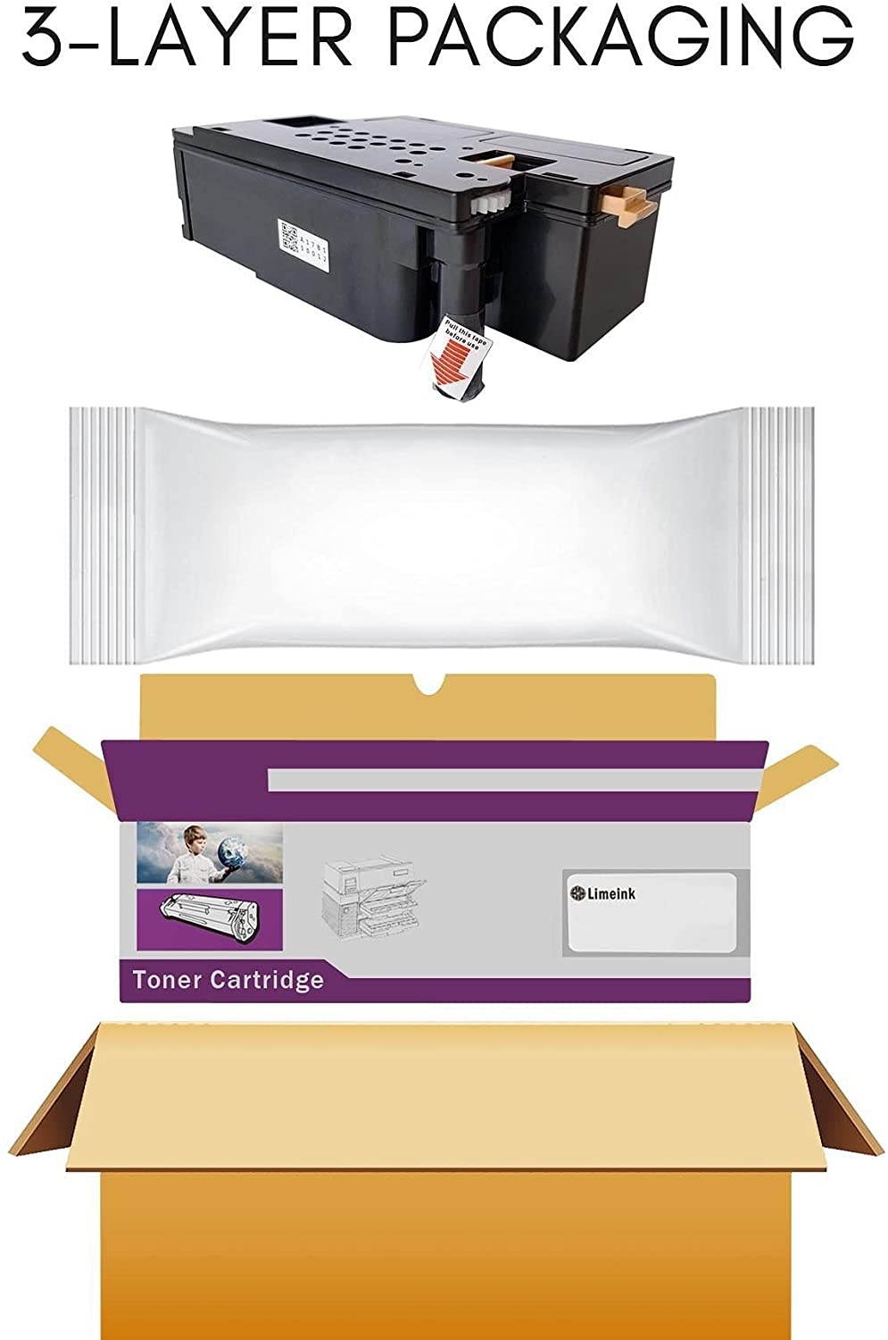 Limeink 2 Black Compatible High Yield Laser Toner Cartridges Replacement for Dell C1660 4G9HP Compatible with Dell C1660, C1660W, C1660cnw, 1660, 1660W, 1660cnw Printers