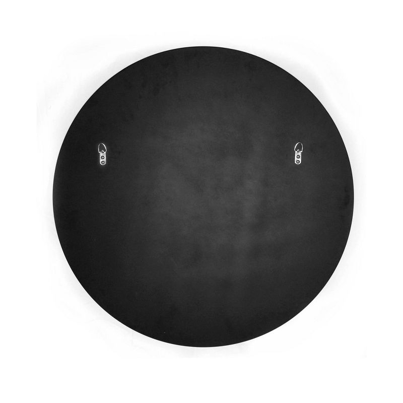 28" Westport Round Frameless Beveled Glass Wall Mirror Silver - Alpine Art & Mirror