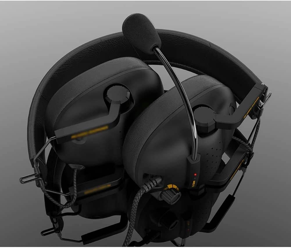 ZZL Gaming Headset USB 7.1 Surround Sound Headphones with Microphone Compatible with PC, Laptop, PS5, One (Color : Yellow)