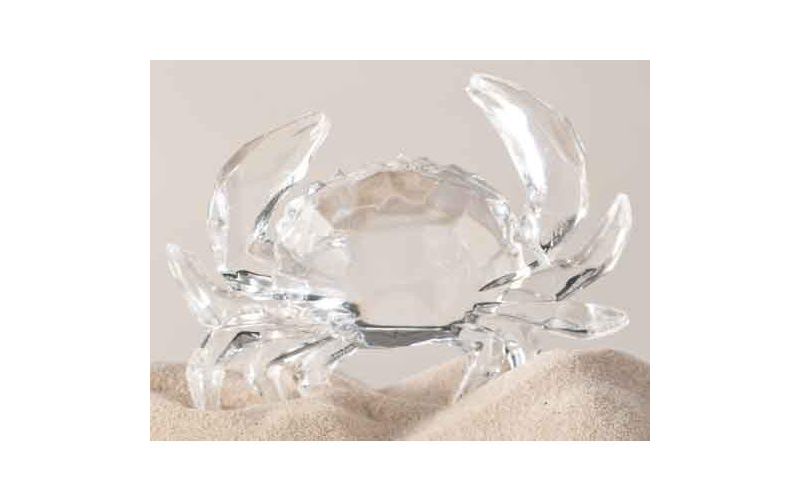 Roman 3" Under the Sea Clear Faceted Crab Crustacean Decorative Christmas Ornament