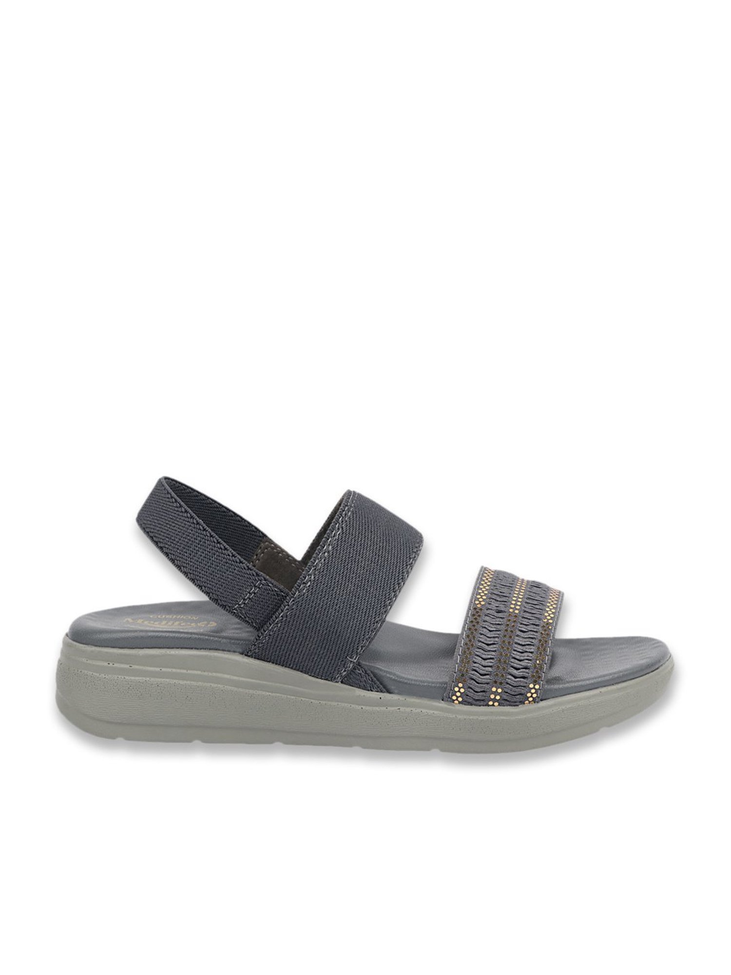 MediFeet Women's Grey Sling Back Wedges