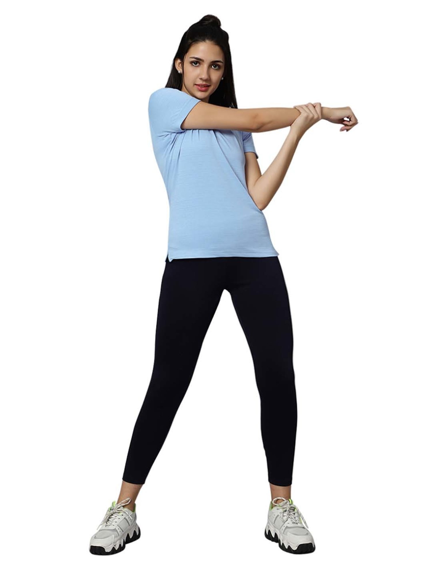 Omtex Blue Regular Fit Sports T-Shirt