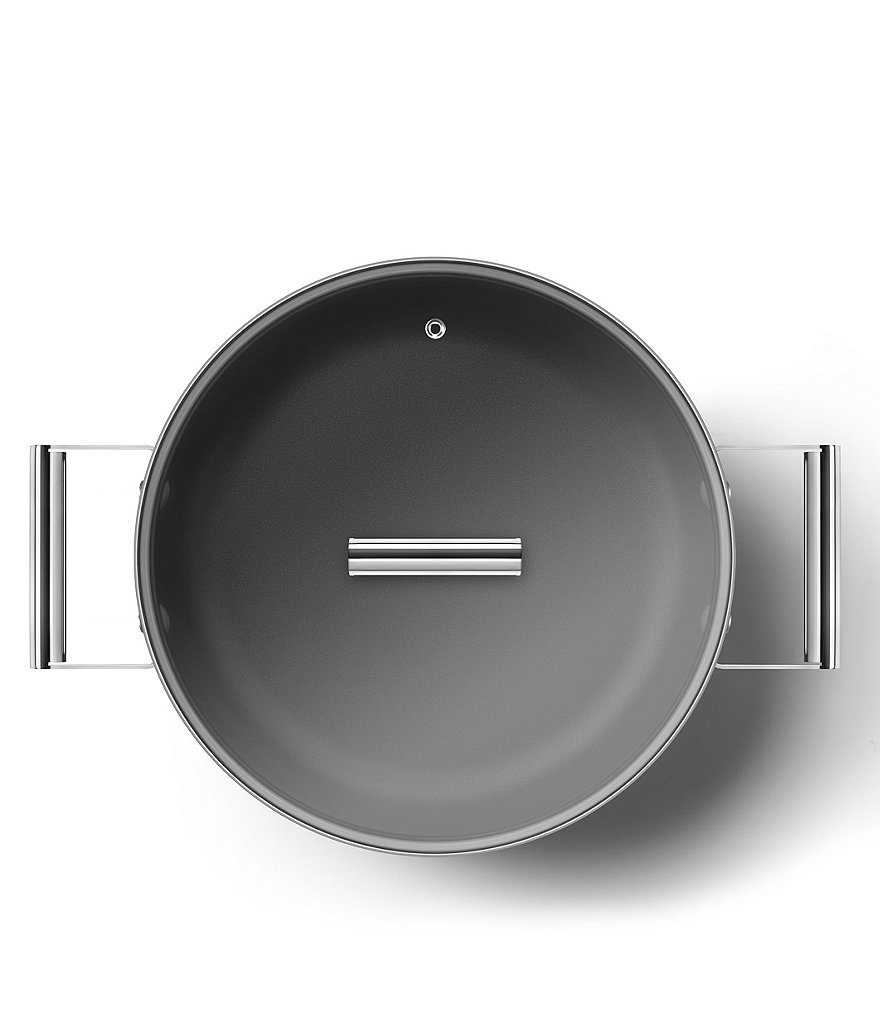 Smeg 50's Retro Style Nonstick 4-Quart Covered Saute and Brasier Pan