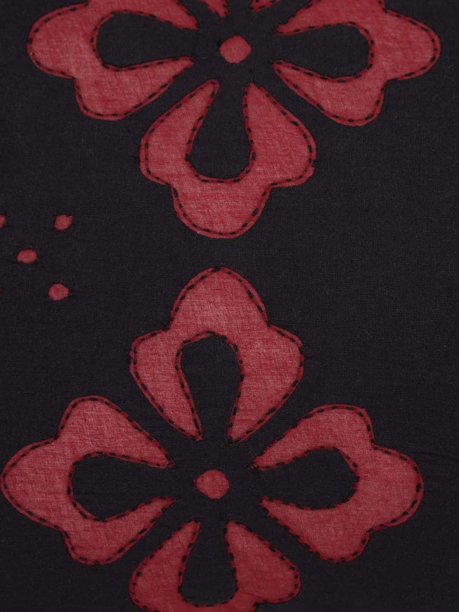 Fabindia Miran Black Cotton Cushion Cover