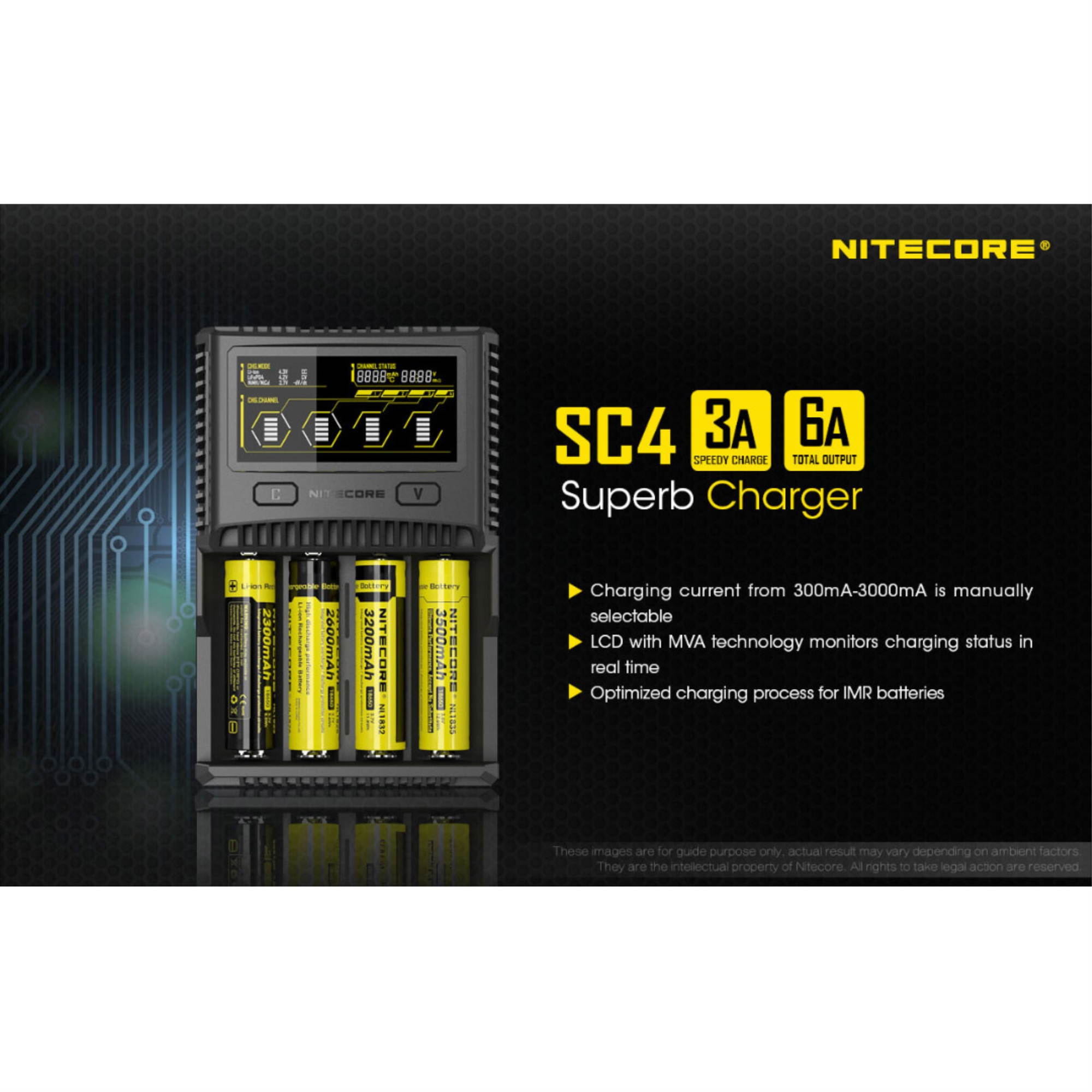 NITECORE CHG-NITE-SC4 Superb Charger 4-Slot Battery Charger