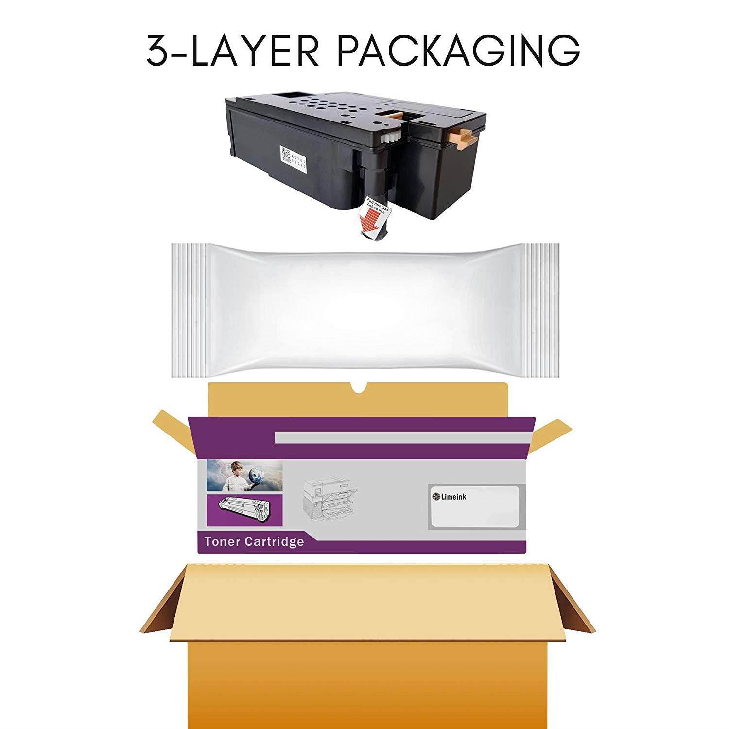 Limeink 3 Pack Compatible High Yield Toner Cartridges Replacement for Dell 1250 Laser Printers 1250c 1355cn 1350cnw 1355w 1355cnw C1765nf C1760nw C1765nfw C1760 (1 Cyan, 1 Magenta, 1 Yellow)