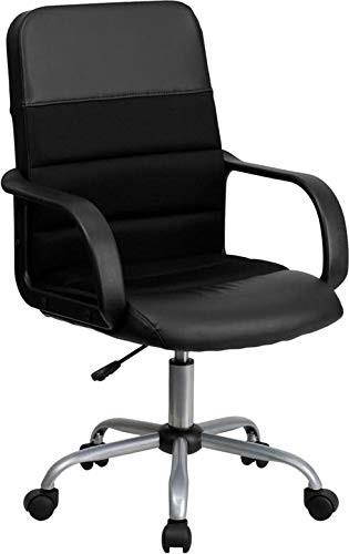 delacora lfw61b2gg leathersoft mid back adjustable desk chair