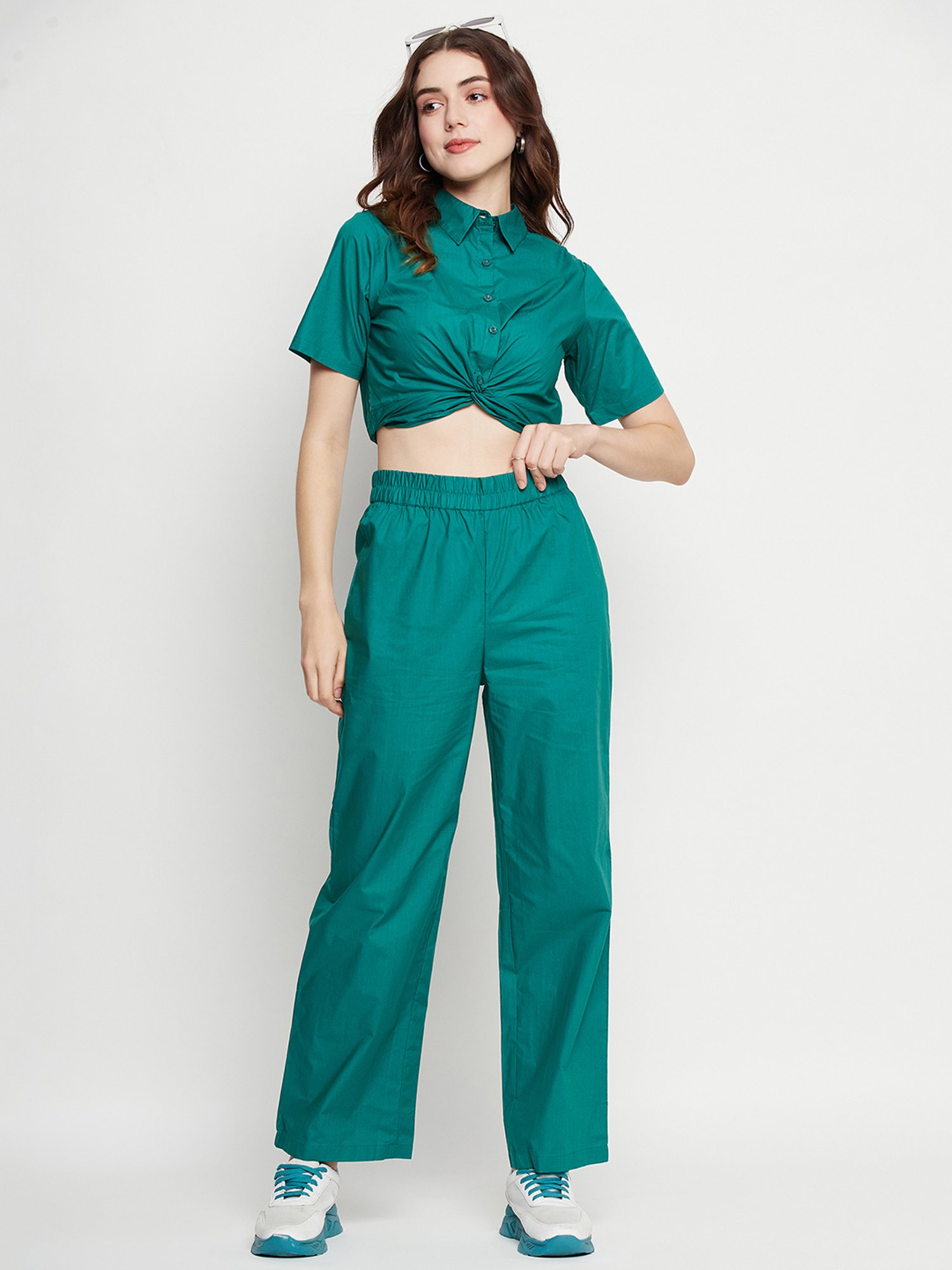 Camla Green Printed Maxi Co-Ord Set