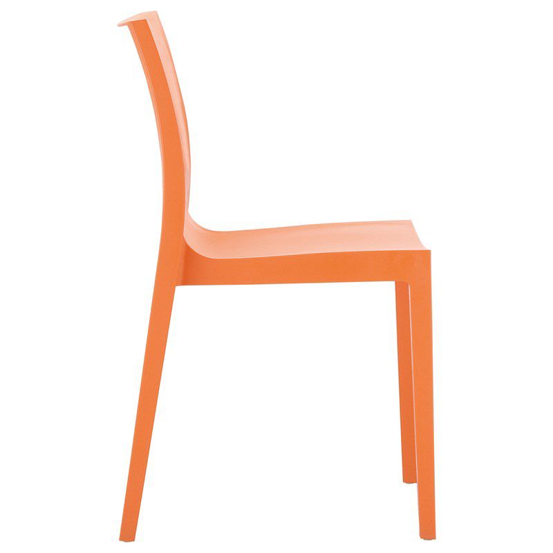 Lucca Patio Dining Chair in Orange - Set of 2 - Compamia