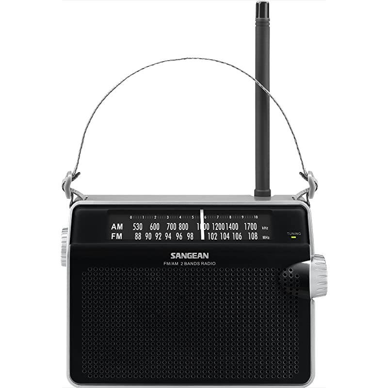PRD6BK AMFM Compact Analog Portable Radio