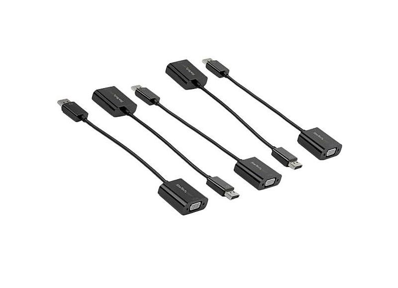 StarTech DP2VGA3X5 0.33' DisplayPort/VGA Audio/Video Cable, Black 