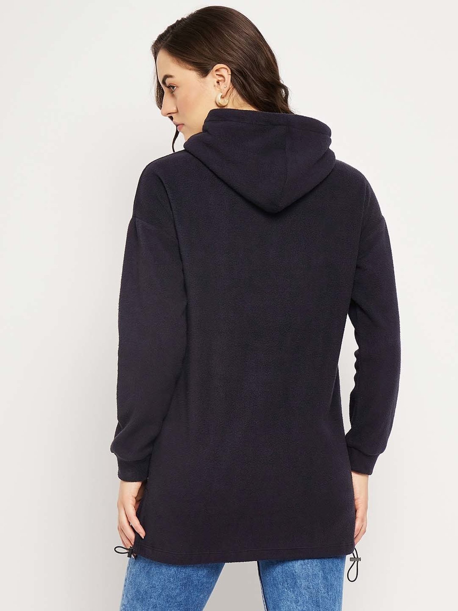 Camla Navy Printed Hoodie