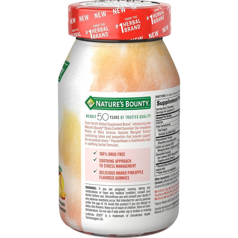 Nature's Bounty Stress Comfort Peace of Mind - Mango Pineapple - 42ct