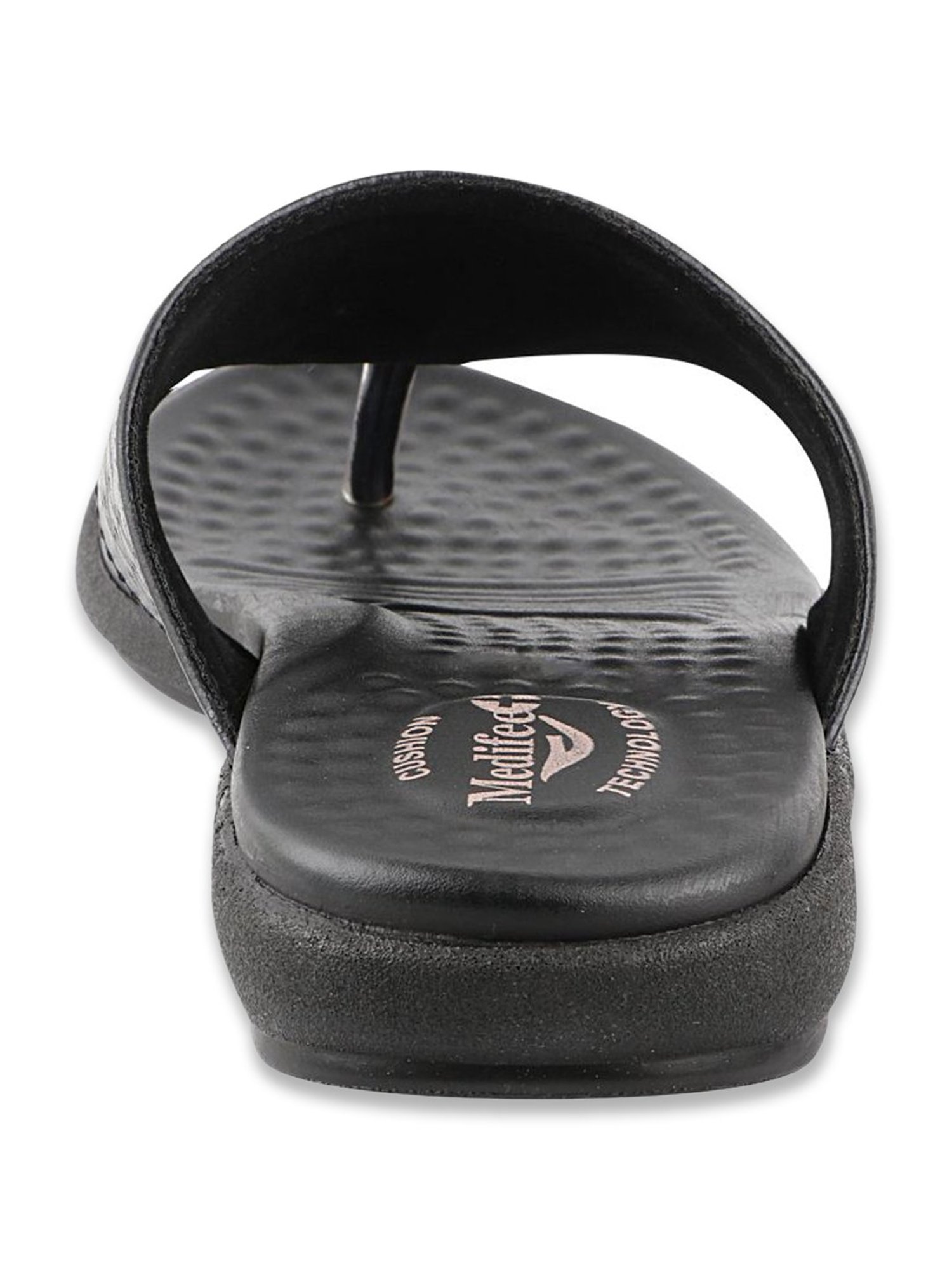 MediFeet Women's Black Thong Sandals