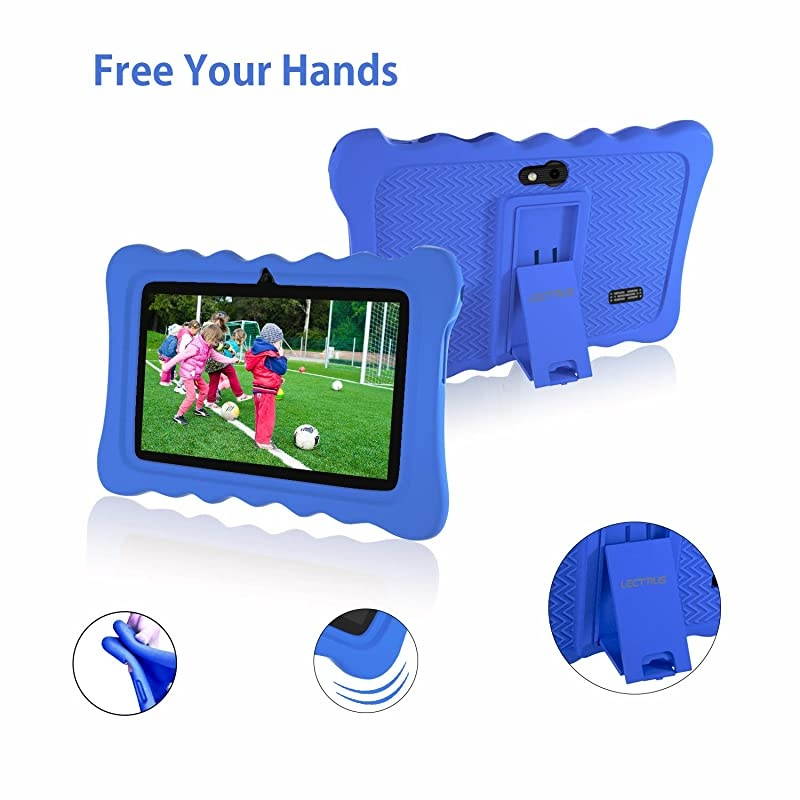 7 inch Kids Tablet with Dual Cameras, 2GB RAM 16GB ROM, Android 9.0 Tablets, WiFi Android Learning Tablet, IPS Full Display, Eye Protection & Parental Control Mode, Kid-Proof Case, Blue