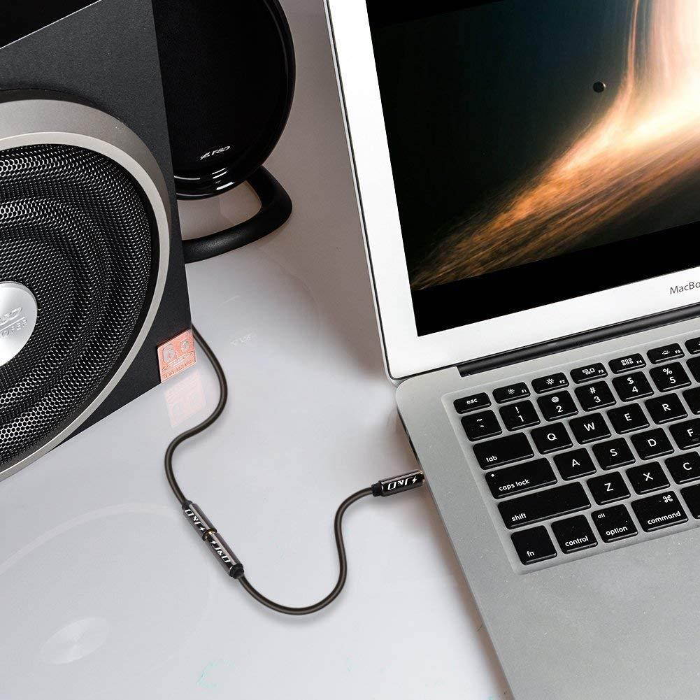 J&D 3.5mm Male to Female Auxiliary Audio Cable, Gold Plated [Copper Shell] [Heavy Duty] 3.5mm 1/8" TRS Male to 3.5mm 1/8" TRS Female Stereo Audio Adapter Cable - 15 Feet