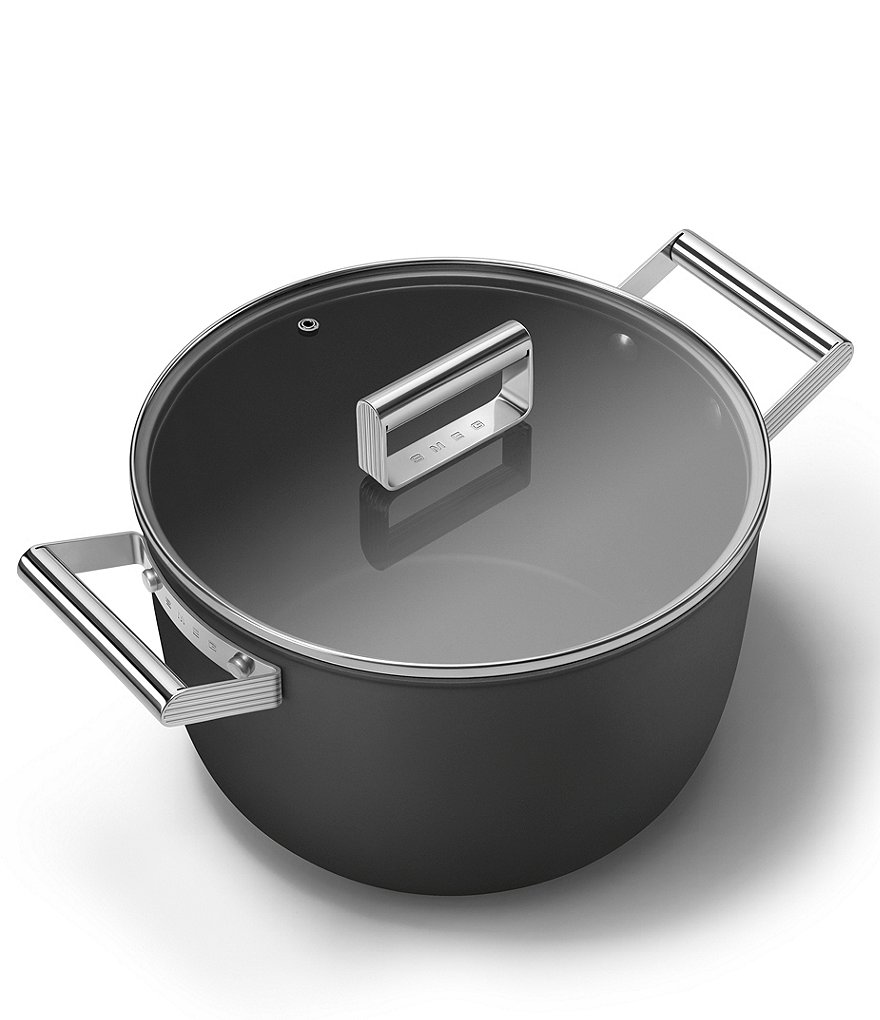 Smeg 50s Retro Style Nonstick 8-Quart Casserole w/Lid